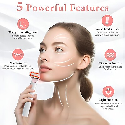 #ad Red Light Therapy Wand For Face Eyes Neck Skincare Color Infrared Laser $18.89