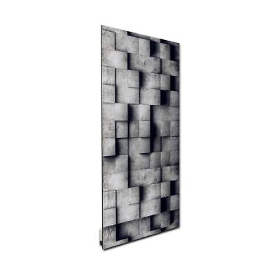 #ad Heat Storm Glass Heater 48quot;x16quot;x2.5quot; Wall Hanging Decorative 3D Concrete Indoor $416.63