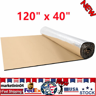 #ad 120quot;x40quot; Sound Deadener Heat Shield For Car Firewall Hood Floor Insulation Mat $27.93