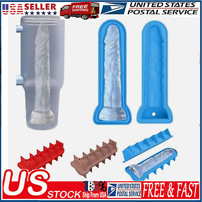 #ad Adult Prank Silicone Penis Dick Ice Cube Tray Jelly Candy Mold Night Party US $14.29