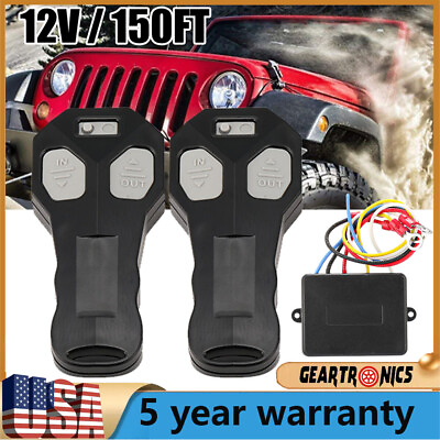 #ad Wireless Winch Remote Control Kit DC12V Switch Handset For Jeep ATV SUV Truck $13.99