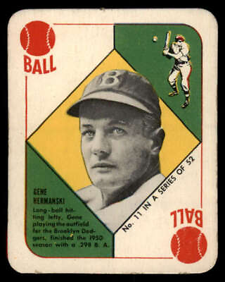 #ad 1951 Topps Red Backs #11 Gene Hermanski EX EX Dodgers 567212 $33.00