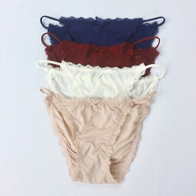 #ad 4pcs Bikini Underwear Sexy Size M Cotton Lycra Woman Soft Silky Hip 33quot; 38quot; $18.00