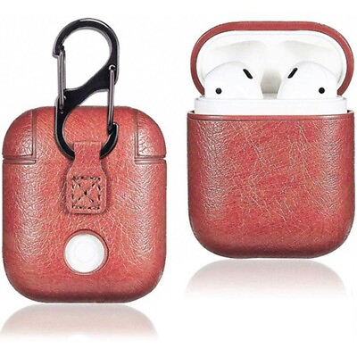 #ad ABS Leather Case Cover w Carabiner Clip ROSE GOLD For AirPod AirPods 1 2 $5.95