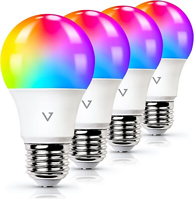 #ad #ad 4 Pack Smart Light Bulb WiFi LED A19 9W E26 DIMMABLE MULTI COLOR TUNABLE WHITE $16.88