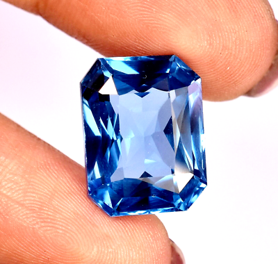 #ad 22 Ct Natural Santa Maria Blue FL Aquamarine Radiant Loose Gemstone Certified $36.33