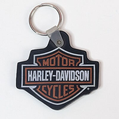 #ad Harley Davidson Rubber Dealer Advertising Keychain New Castle DE $9.50