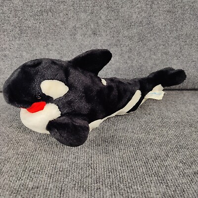 #ad Sea World Shamu Plush Puppet Orca Killer Whale Stuffed Toy Pretend Play Sound $9.95