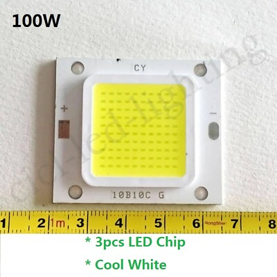 #ad 3pcs LED COB Chip 100W Cool White DC 28 36V SMD For Flood Light Bulb $8.54