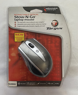 #ad Targus Retractable Optical Stow N Go Laptop Mouse $22.99