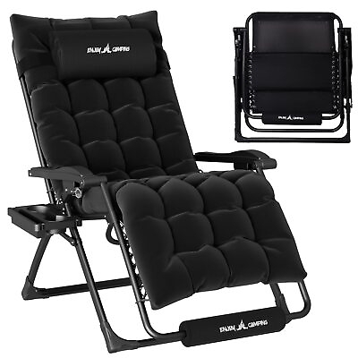 #ad Zero Gravity Chair with Removable Cushion amp; Tray XL 29In Patio Folding Recli... $127.00