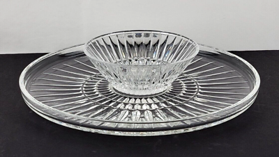 #ad NEW Fostoria Heritage 2887 Clear Crystal 10 3 8quot; Cake Serving Plate amp; 5quot; Bowl $12.95