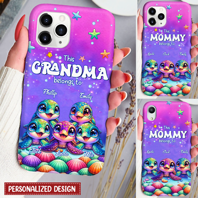 #ad This Grandma belongs to Colorful Turtle Mothers Day Personalized Phone Case $25.99