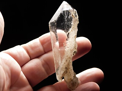 #ad VERY Translucent KULLU Valley Lemurian GOLDEN Healer Quartz Crystal India 55.2gr $39.99