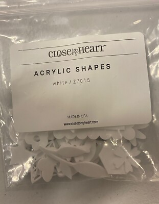 #ad CTMH WHITE Acrylic Shapes Embellishments New Acrylic Shapes $10.00