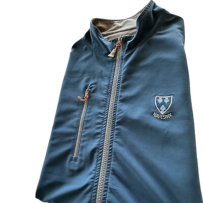 #ad Peter Millar Vest Element 4 Wind Mens Large Blue Full Zip Stretch Golf $44.88