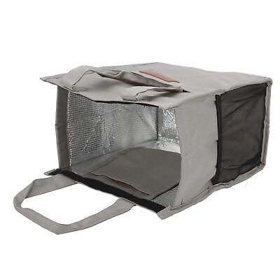 #ad Grey Aluminum Foil Simple Thermal Insulation Lunch Box Bag Oxford Cloth $12.58