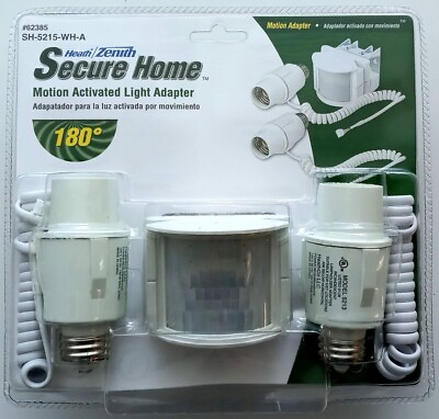 #ad Heath Zenith SH 5215 WH A Motion Sensor Light Adapter $9.00