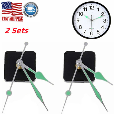 #ad 2Set Clock Movement Mechanism Quartz DIY Hands Repair Replacement Tool Parts Kit $18.17