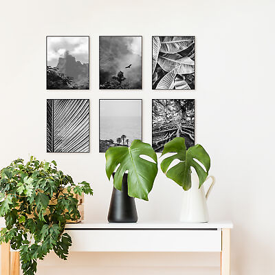 #ad 8x10 Front Loading Picture Frames Black Set of 6 $14.64
