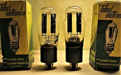#ad U50 TUBE NOS MARCONI ITALY VALVE RECTIFIER TUBES MATCHED PAIR 5Y3 CV1856 VT197A $399.00