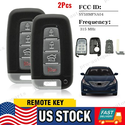 #ad For 2011 2012 2013 2014 Hyundai Sonata Keyless Entry Smart Remote Car Key Fob 4B $24.85