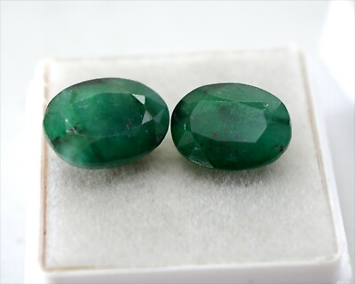 #ad 9.20 Ct Certified Natural Unheated Untreated Colombian Emerald 2 pieces lot $119.99