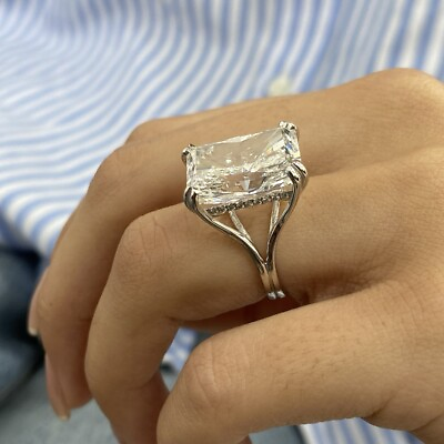 #ad Diamond Radiant Ring VS1 E IGI Certified 10.1 Ct Labcreated 14K White Gold $19599.99