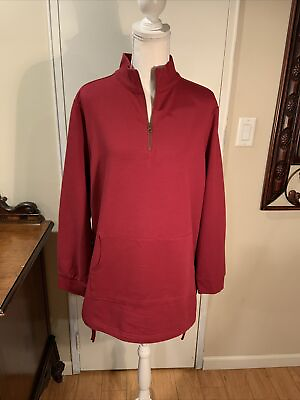 #ad Cold Water Creek Dark Red Women’s Top Size Petite XL $15.00