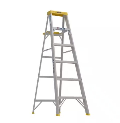 #ad 6 Ft. Aluminum Step Ladder 10 Ft. Reach Height with 250 Lb. Load Capacity Type $77.68