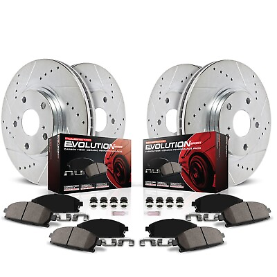 #ad Powerstop K6943 4 Wheel Set Brake Discs And Pad Kit Front amp; Rear for Q50 Q60 17 $528.30