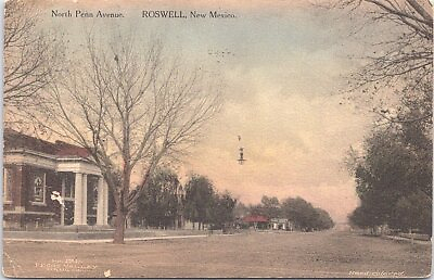 #ad Lithograph Roswell NM Scene on Penn Avenue 1927 $26.99