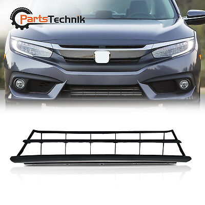 #ad For 2016 2018 Honda Civic Sedan Coupe Front Bumper Insert Lower Grille Grill $23.88