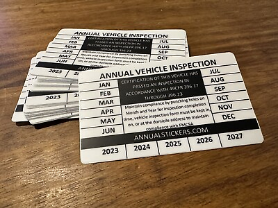 #ad 25 Pack Of Annual Vehicle Inspection Decal Sticker Trucks Trailers Semi Dot $50.00