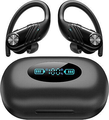 #ad #ad 2024 Bluetooth Ear hook Wireless Headset Headphones for iPhone Samsung Android $15.99