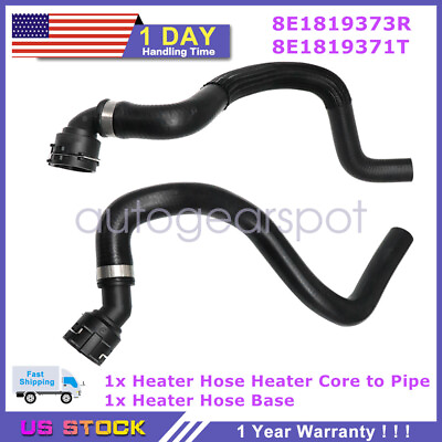 New 2PCS of Coolant Heater Hose Heater Core to Pipe for Audi A4 A4 Quattro 2.0L $69.99
