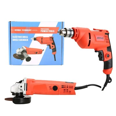#ad Angle Grinder Electric Hand Drill Electric Tool 2 piece Set $69.29