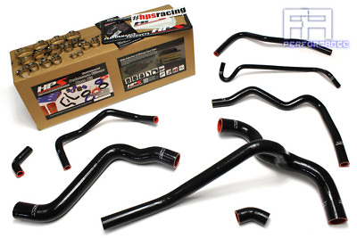 #ad HPS Reinforced Silicone Radiator Heater Hose For Ford 05 10 Mustang 4.0L Black $284.05