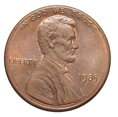 #ad USA One Lincoln Memorial Cent 1985 Copper Plated Zinc Coin W290 GBP 2.99