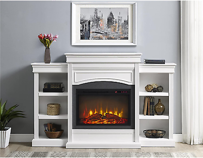 #ad Ameriwood Home Lamont Mantel Fireplace White $506.39