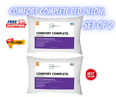 #ad Mainstays Comfort Complete Bed Pillow Standard Queen 2 Pack $10.98