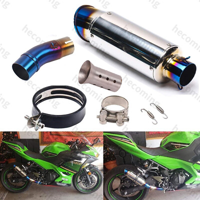 #ad Exhaust Muffler Pipe For Kawasaki Z400 ninja 400 EX400 17 24 for ninja 500 2024 $63.38