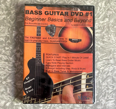 #ad NEW Bass Guitar DVD #1 Beginner Basics and Beyond 2008 Acoustic Electric SEALED $17.89