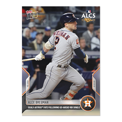 #ad ALEX BREGMAN ALCS SEALS ASTROS FATE Go Ahead RBI Single Topps Now 1130 IN HAND $8.99