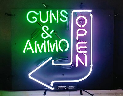 #ad Guns amp; Ammo NEON Light Sign 20quot;x24” Eco friendly $198.00