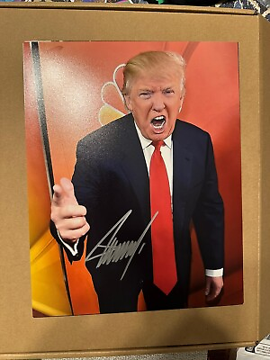 #ad President Donald Trump Autographed 8x10 Photos W COA $150.00