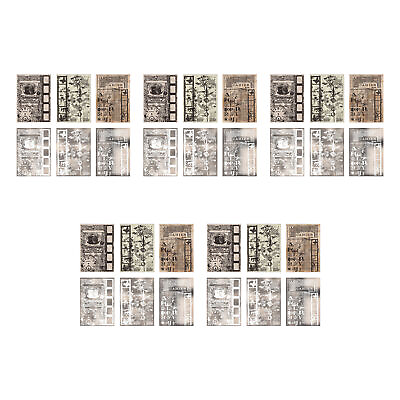 #ad 30pcs Diy Craft Papers Multipurpose Retro Scrapbook Art Journaling Craft Paper $7.67