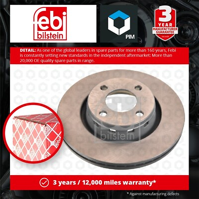 #ad 2x Brake Discs Pair Vented fits AUDI 80 B4 2.0 Front 91 to 96 280mm Set Febi New GBP 57.74