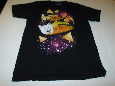 #ad Black Matter Cats In Taco Shells Logo XL T Shirt $13.13