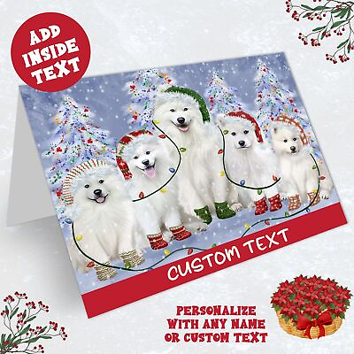 #ad Samoyed Dog Greeting Cards and Note Cards with Envelopes Christmas NWT $137.49